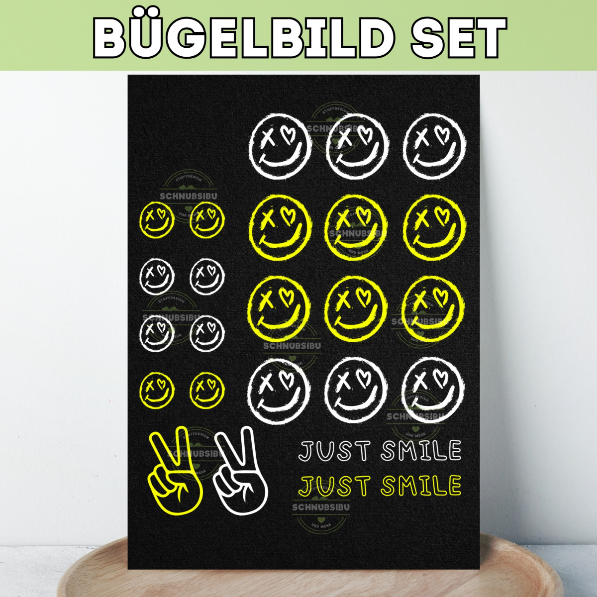 Bügelbild Set Just Smile